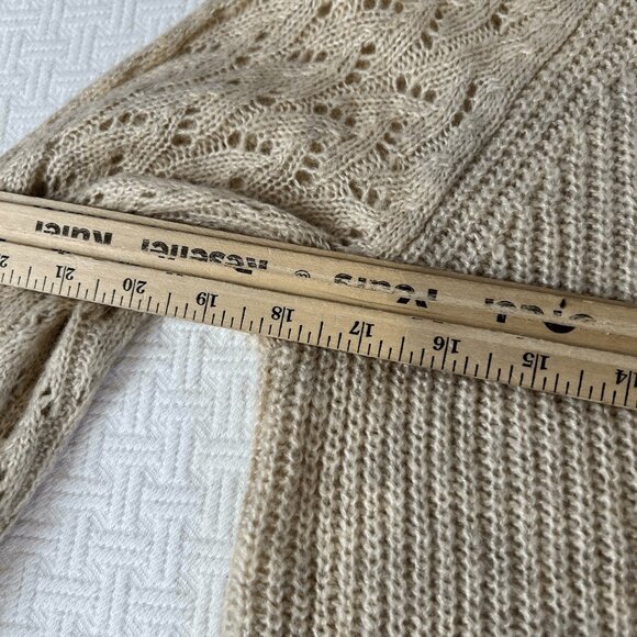 RW&CO. Delicate V Neck Knit Crochet Balloon Long Sleeve Tunic Sweater S Dainty - Picture 6 of 13